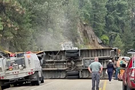 Idaho bus filled with teen campers crashes on winding highway, injuring 11